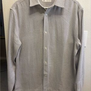 Zara Light Gray Textured Shirt